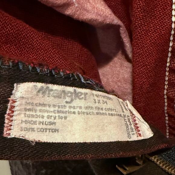 Wrangler Jeans High Rise Raw Hem Red Acid Wash Sz 3 Cowboycore Vintage USA Made - Picture 11 of 16
